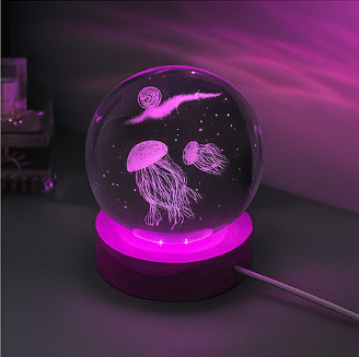 Veilleuse boule de crystal Aqualys